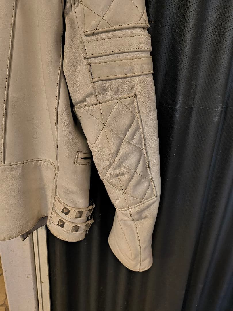 貴重 666 Triple Six レザージャケット 36 ホワイト 英国製