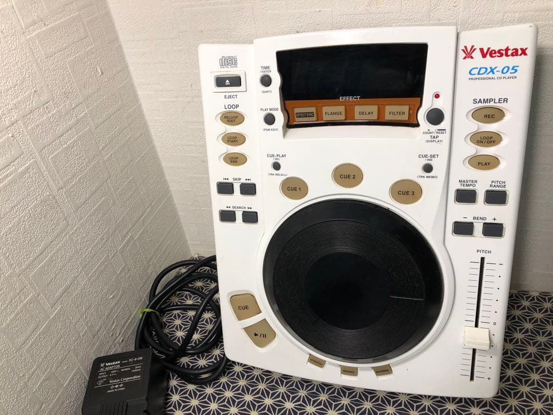 VESTAX ベスタクス　CDX-05 白　純正電源ケーブル付属