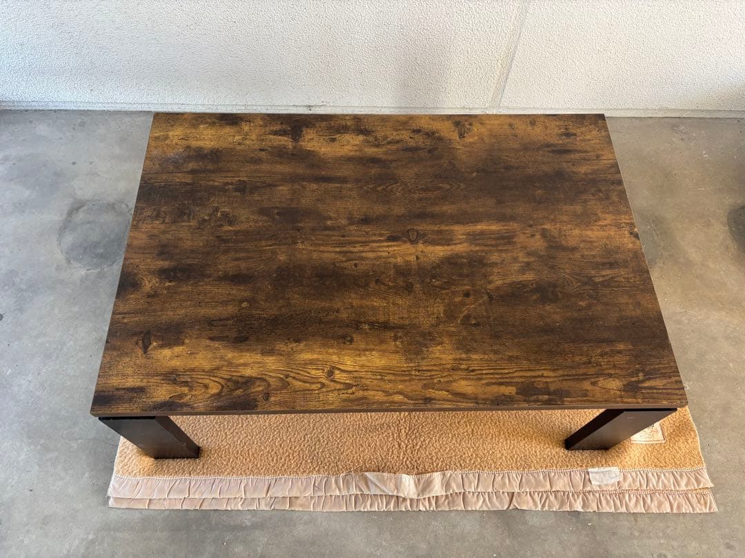 モダンリビングコタツ102cm こたつテーブル 長方形 ヴィンテージブラウン