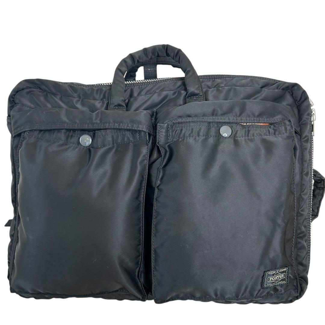 【良品】 PORTER TANKER 3way ビジネスリュック メンズ 黒