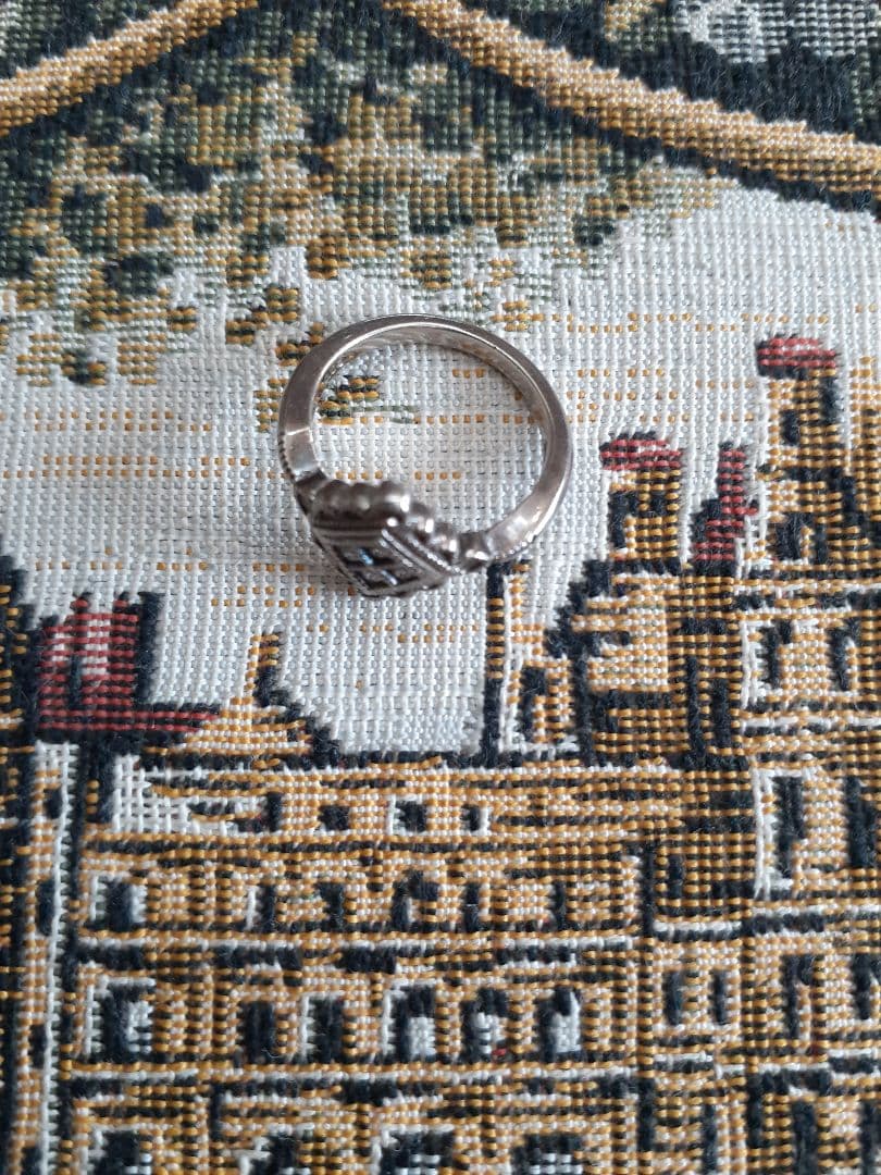 agete　silver　pt200　ダイヤモンドリング　9号