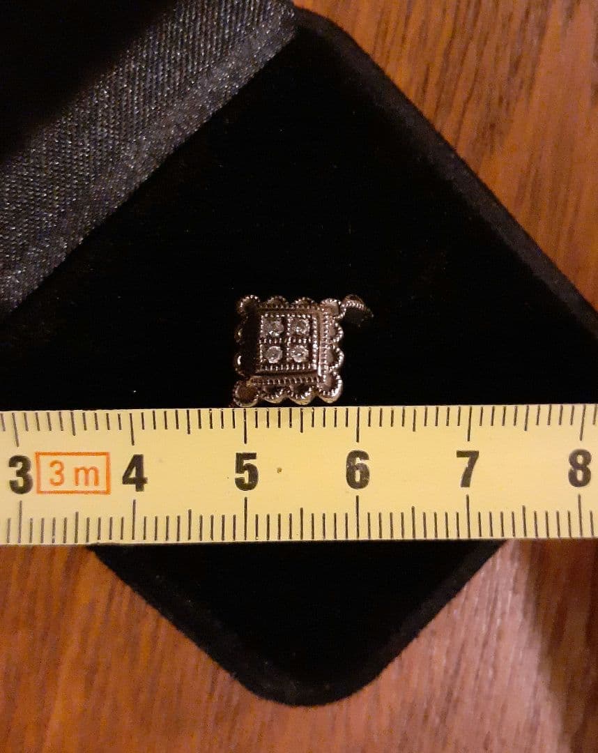 agete　silver　pt200　ダイヤモンドリング　9号