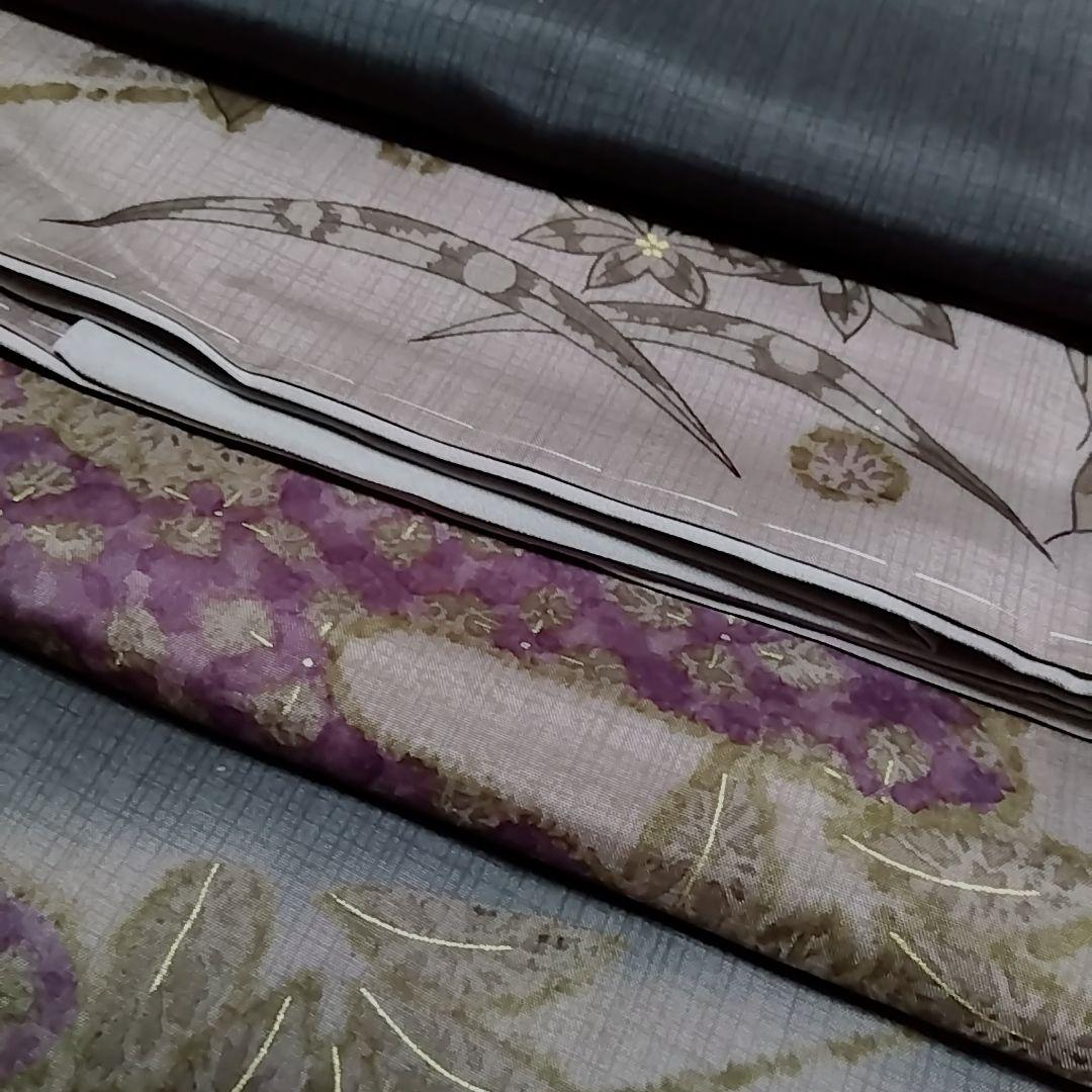 専用　大島紬 訪問着 辻が花 辻ヶ花 紬 黒 墨色 証紙 伝統工芸品