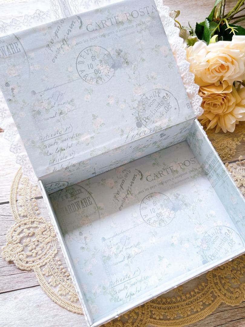 カルトナージュ風BOX 軟質マステケース 平袋コラージュ おすそ分けケース