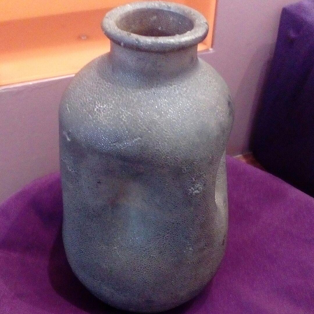 稀少レア江戸時代中期頃小鮫肌釉時代茶道具茶陶掛花壺１６センチサイズ当時物