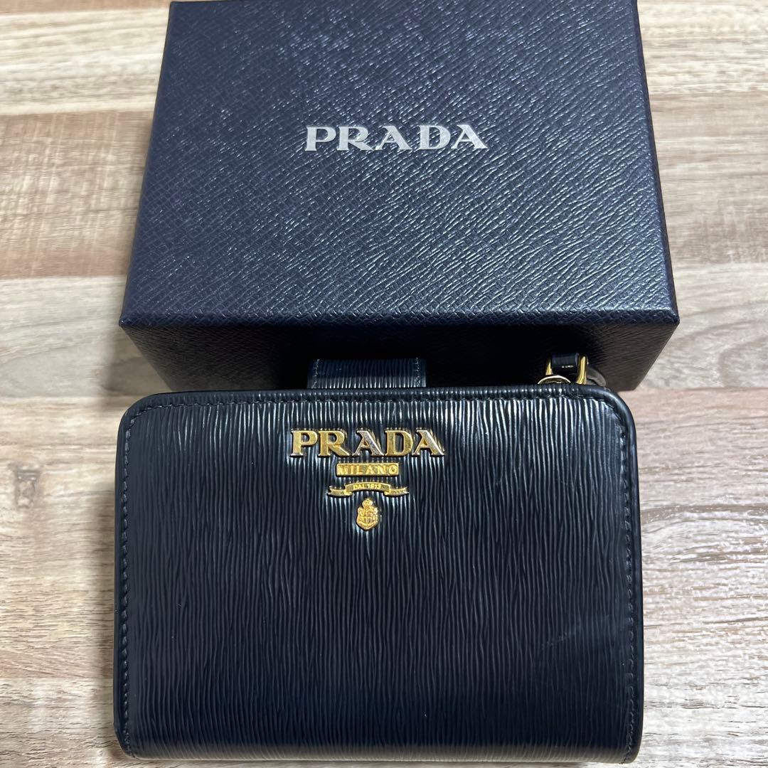 PRADA 財布　サフィアーノ　バイカラー　お買い得　美品