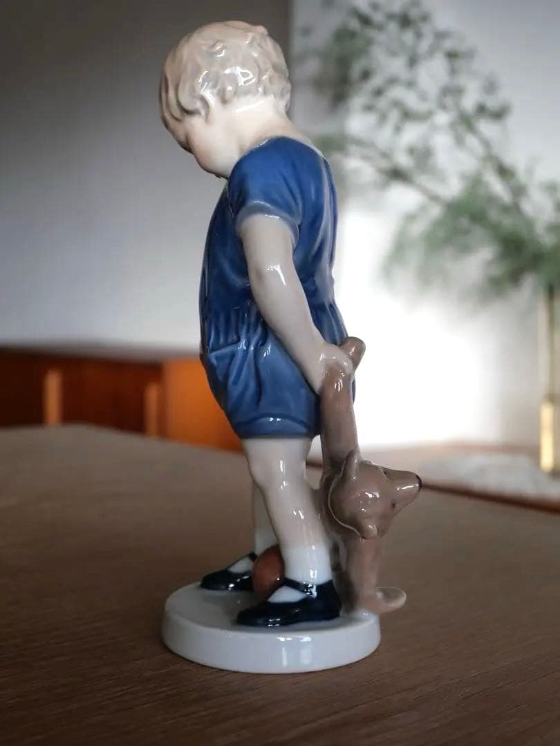 ロイヤルコペンハーゲン テディベア 男の子 フィギュリン
