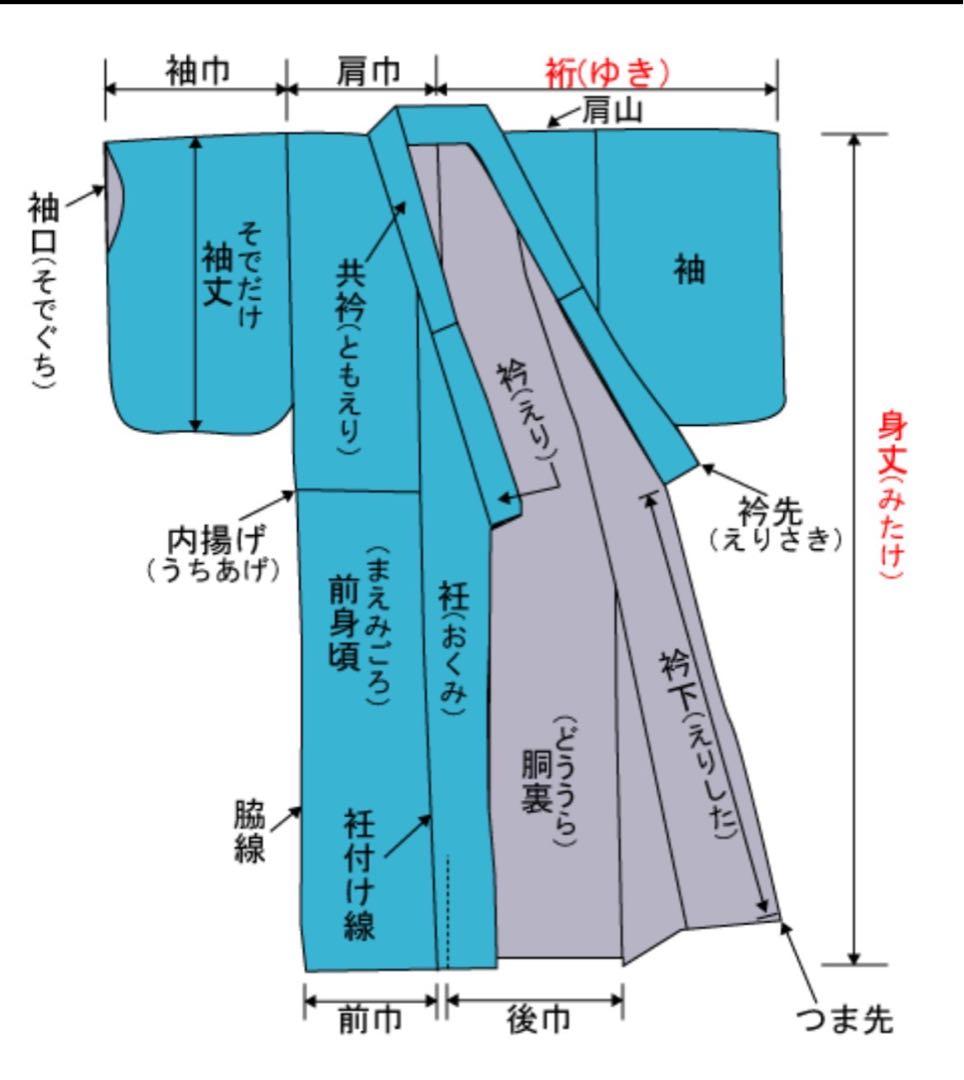 G 美品 有松鳴海絞り 蝶模様 青 綿 浴衣 着物