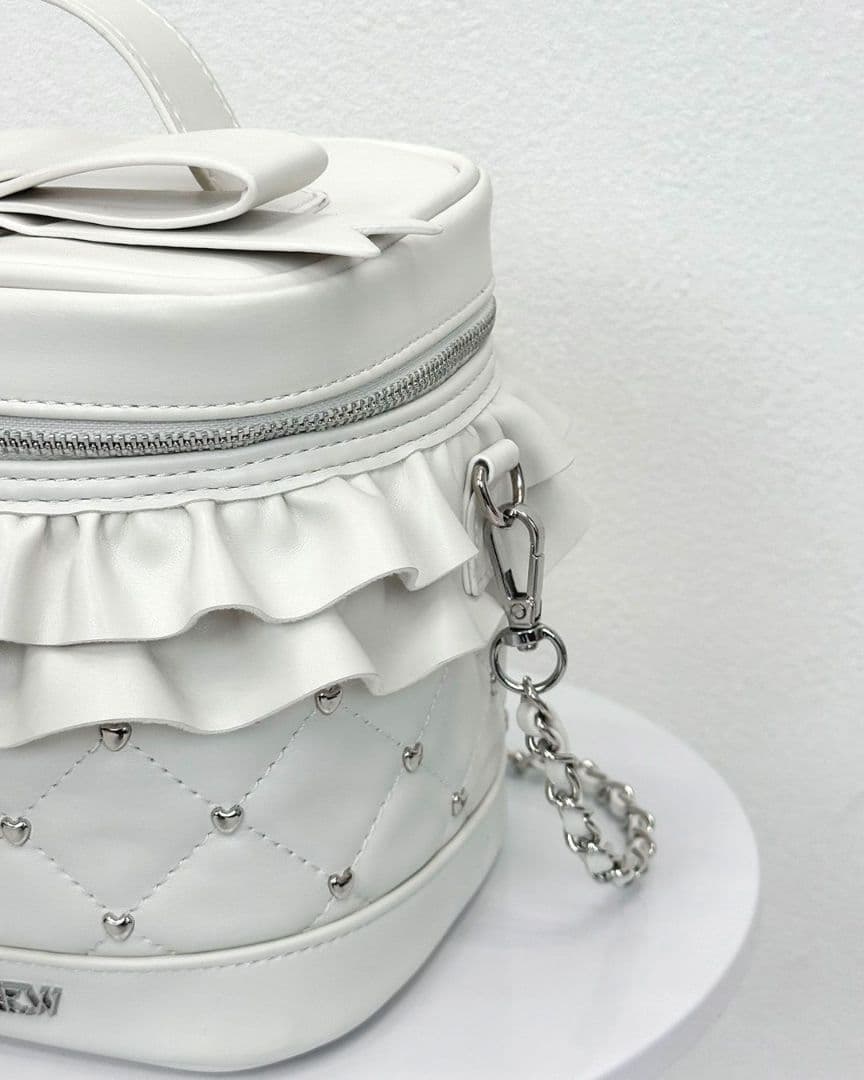 ミシェルマカロン　ハニーミュウ　ビッグリボンバニティショルダー　ホワイト