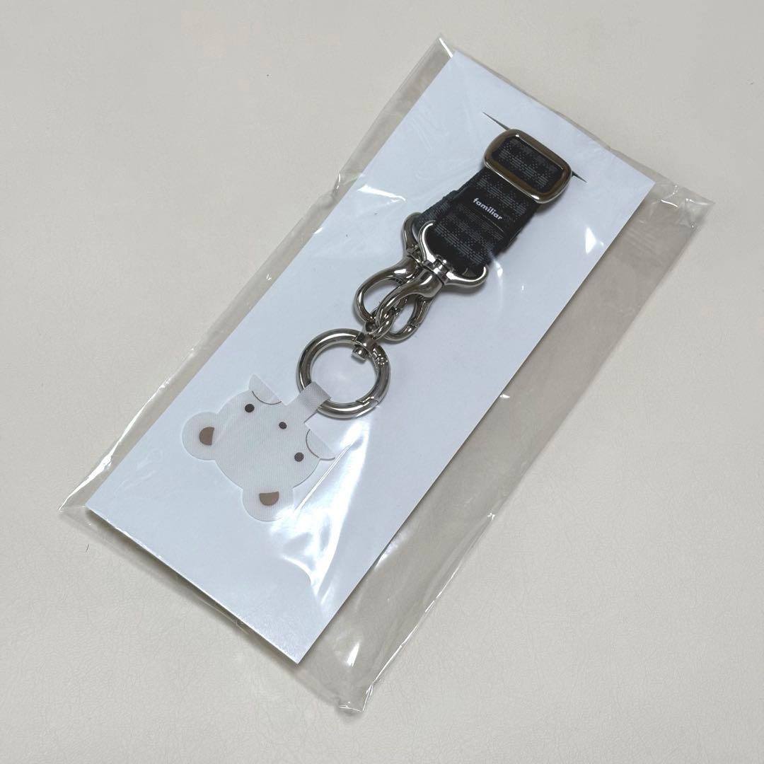 ファミリア familiar ショルダーストラップ 黒系 チェック