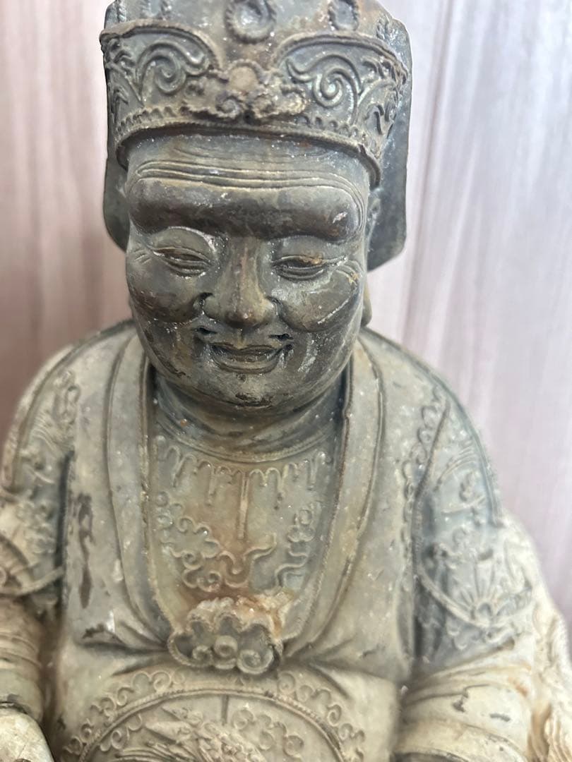 古董，財神像，（大）古銅製，清時代，重10千克