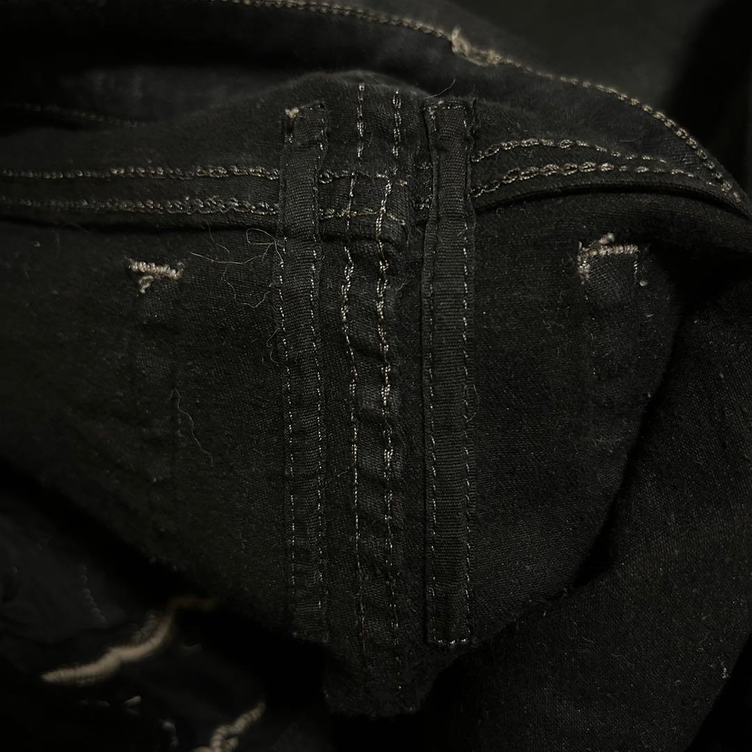 17AW Rick Owens DRKSHDW コーティングサルエルデニムパンツ