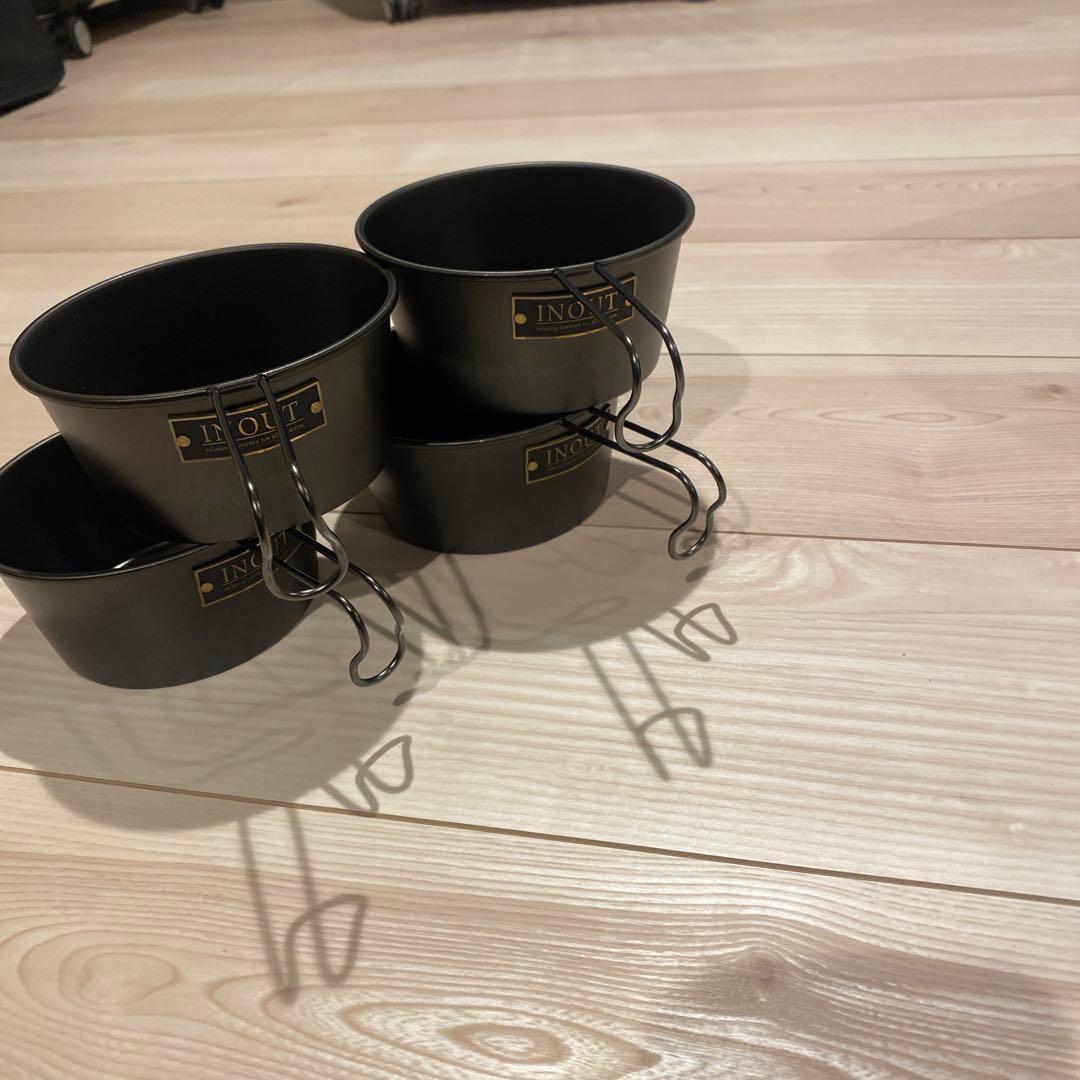 INOUT ブラック シェラカップ 4個セット