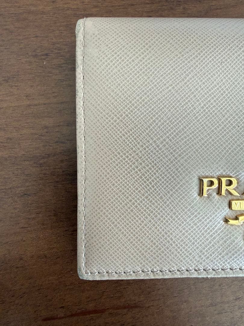 PRADA 二つ折り財布 Saffiano Multic Cipria