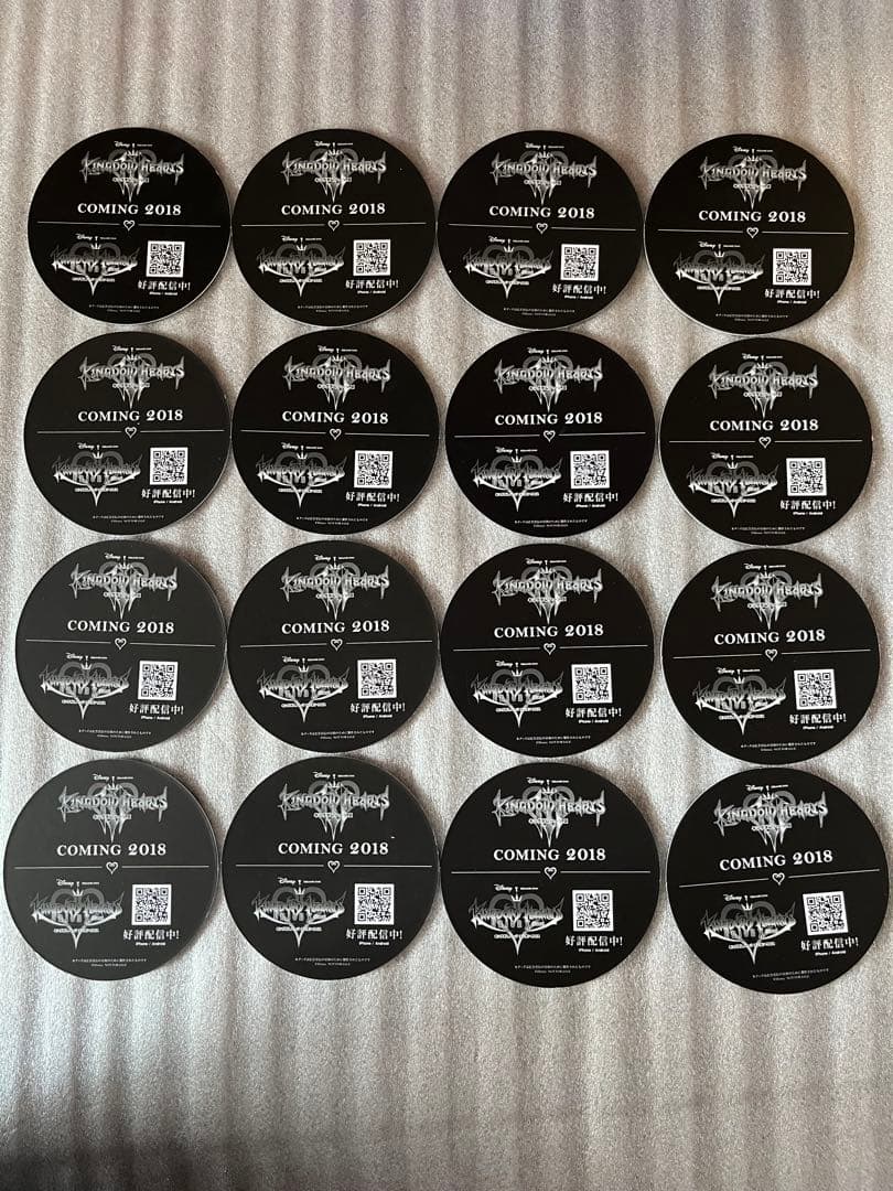 キングダムハーツ　15周年記念　カフェ特典コースター　16種コンプ