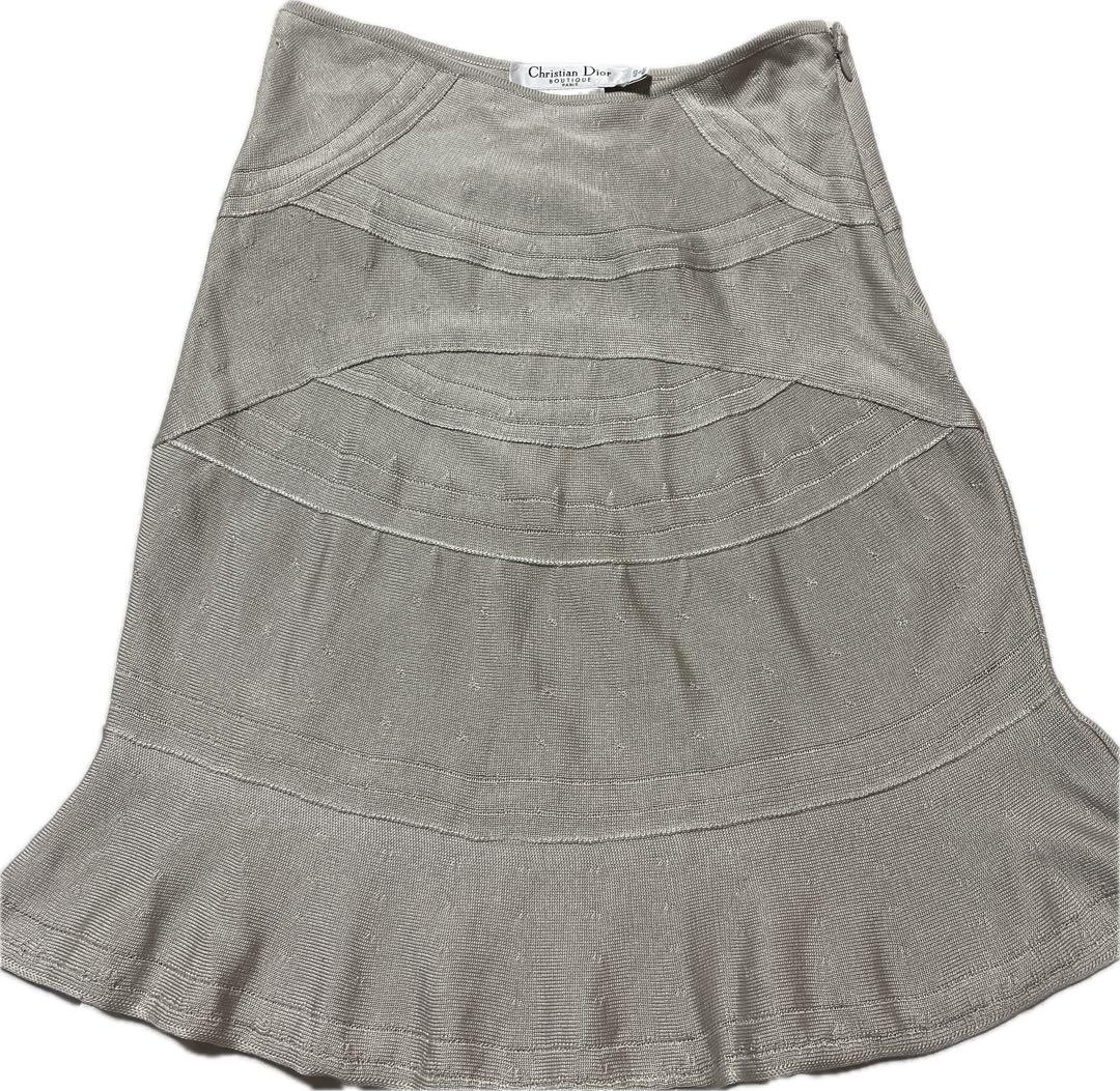 ⑫美品 クリスチャンディオール ガリアーノ期 スカート シルク100%