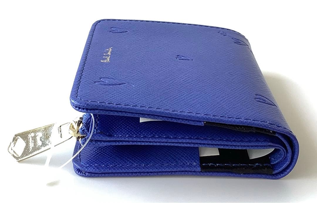 チャタロウ様★新品★ポールスミス★スミシーハートLファスナー２つ折り財布★ブルー