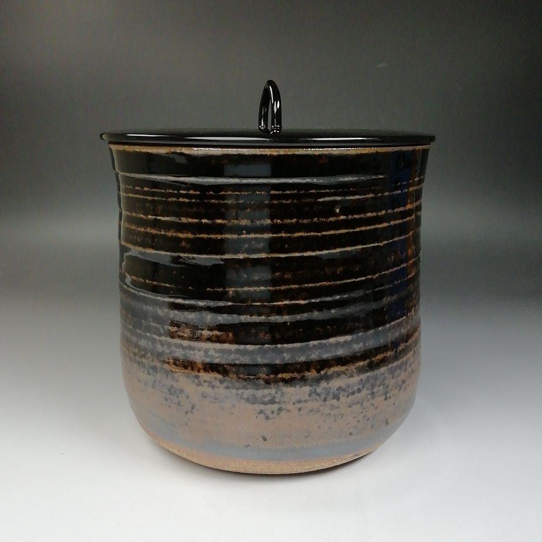 Ｔ７６４　水指　『古瀬戸一重口　水指』『廉な 作』　共箱　茶道具