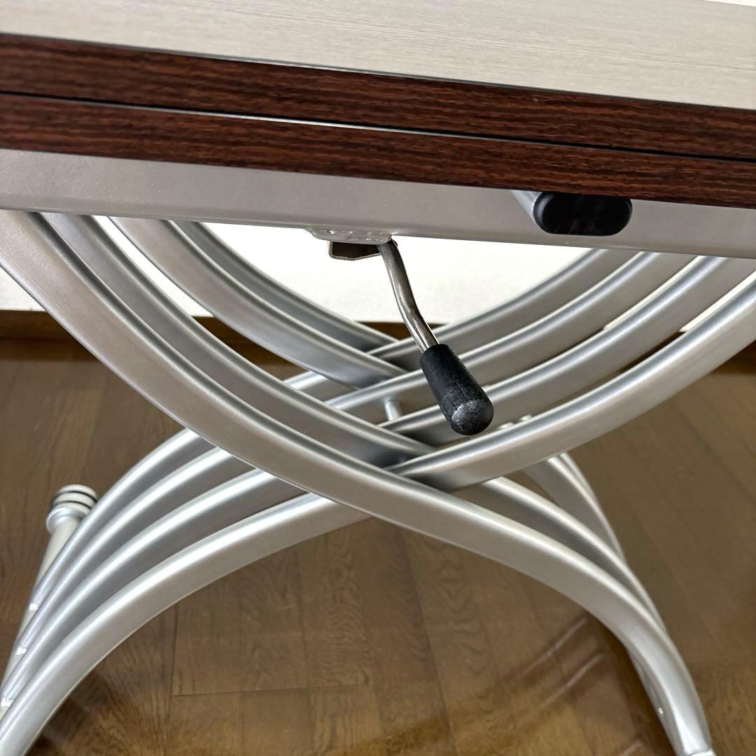 【美品】OZZIO サリスカンディ 昇降式テーブル 天板拡張 油圧式