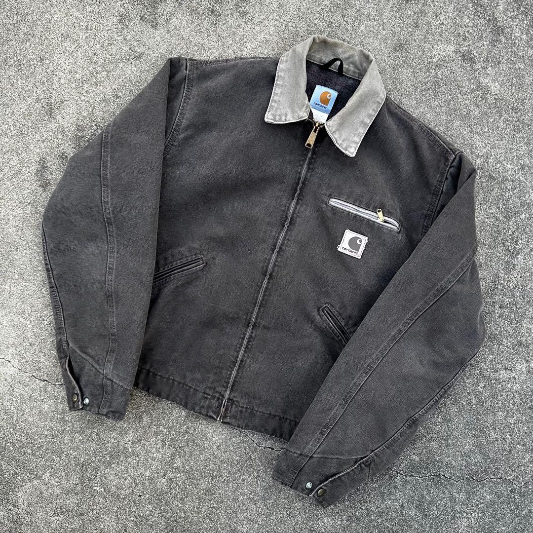 超希少 usa製 カーハート デトロイトジャケット ビッグ革パッチ ティンバー