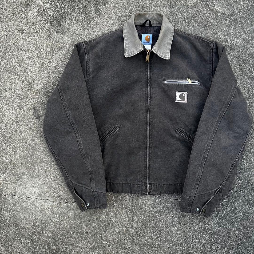 超希少 usa製 カーハート デトロイトジャケット ビッグ革パッチ ティンバー
