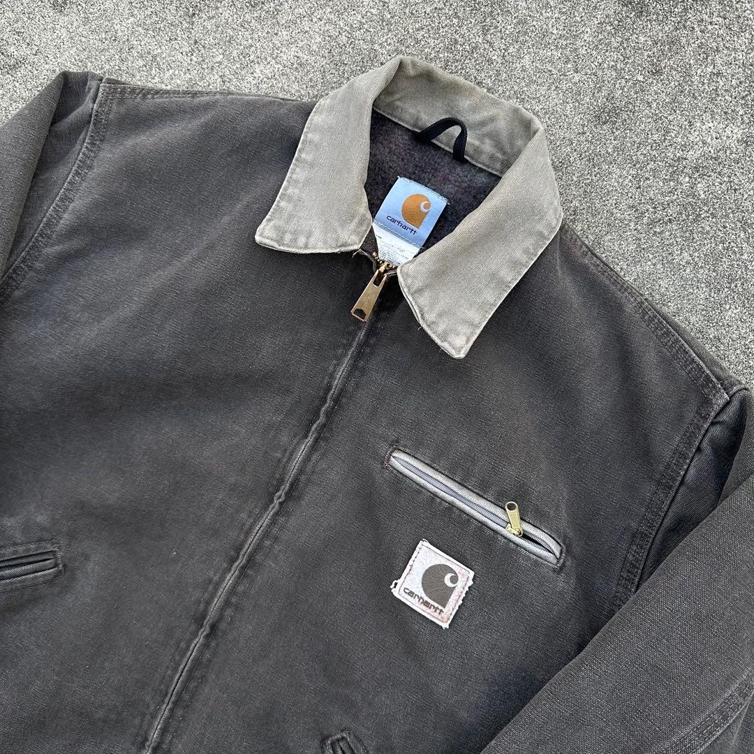 超希少 usa製 カーハート デトロイトジャケット ビッグ革パッチ ティンバー