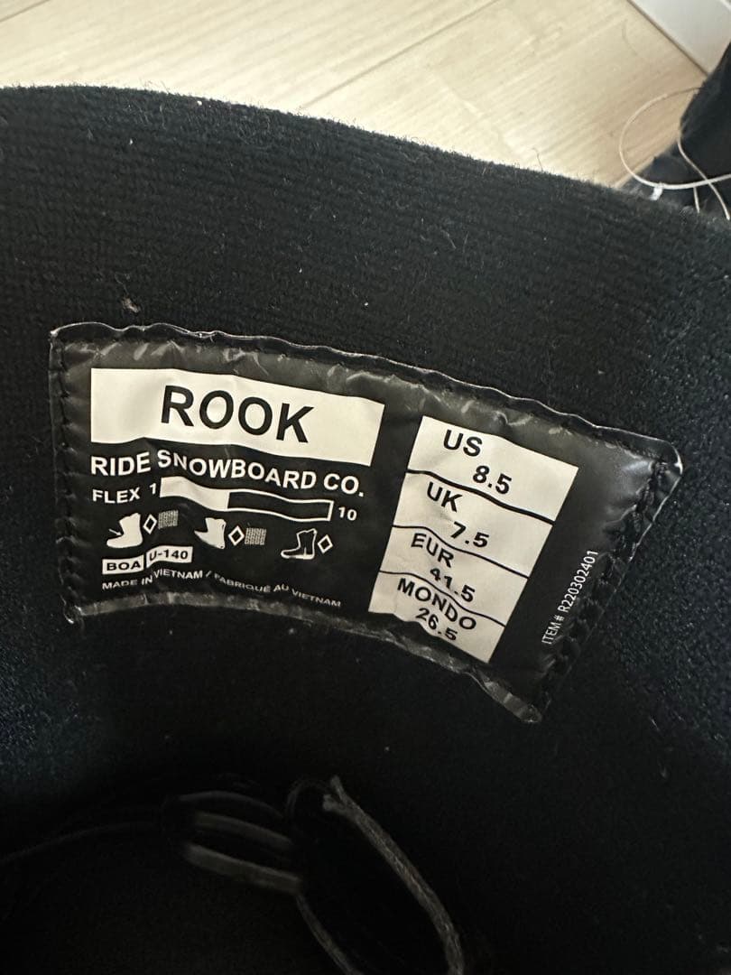 【美品】 スノーボード　ブーツ　RIDE ROOK 26.5cm 日本正規品
