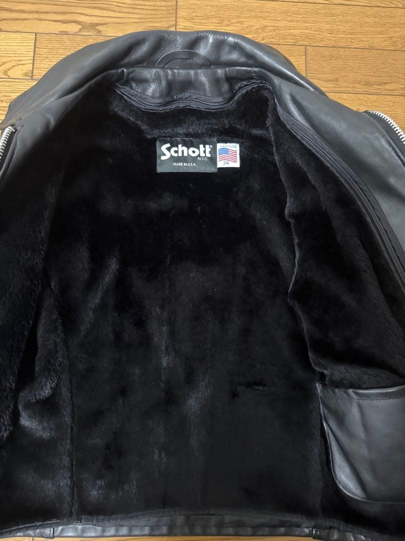【最終値下げ】Schott 642 シングルライダース サイズ34 USA製