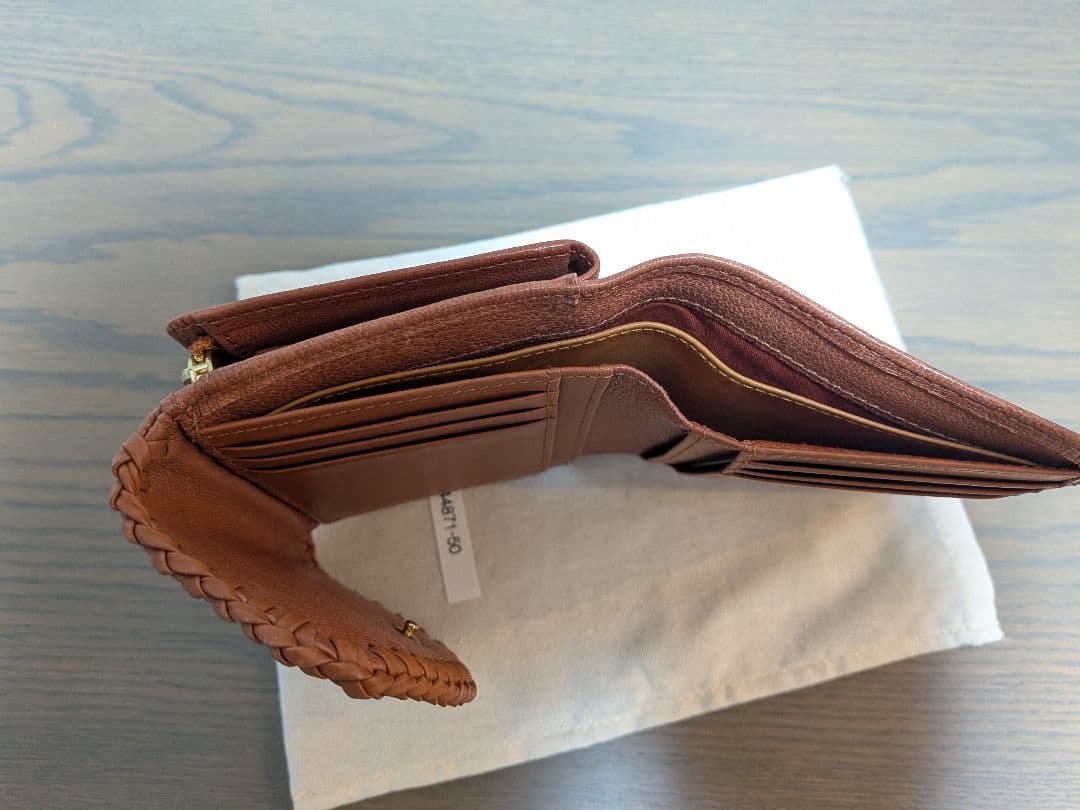 【美品】ゲンテン genten ウールシープソフト　二つ折り　財布 　44871