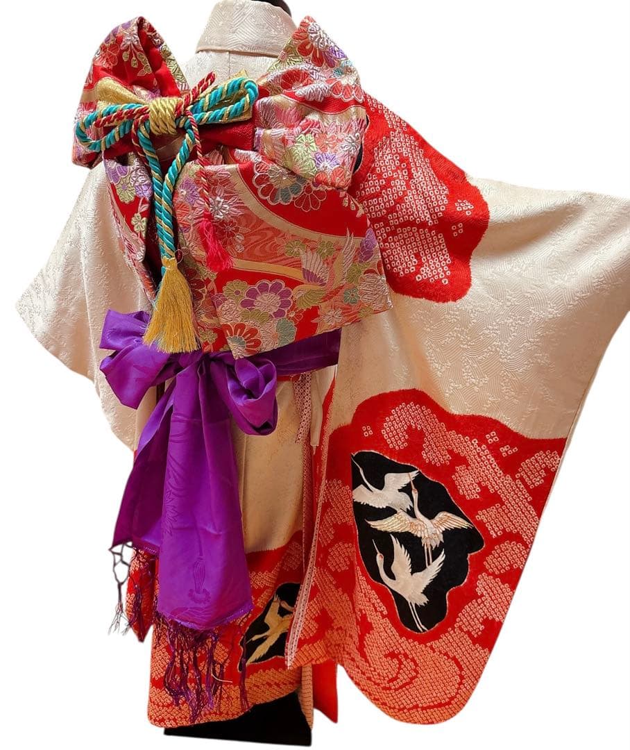 七五三☆正絹 絞り 着物のみ