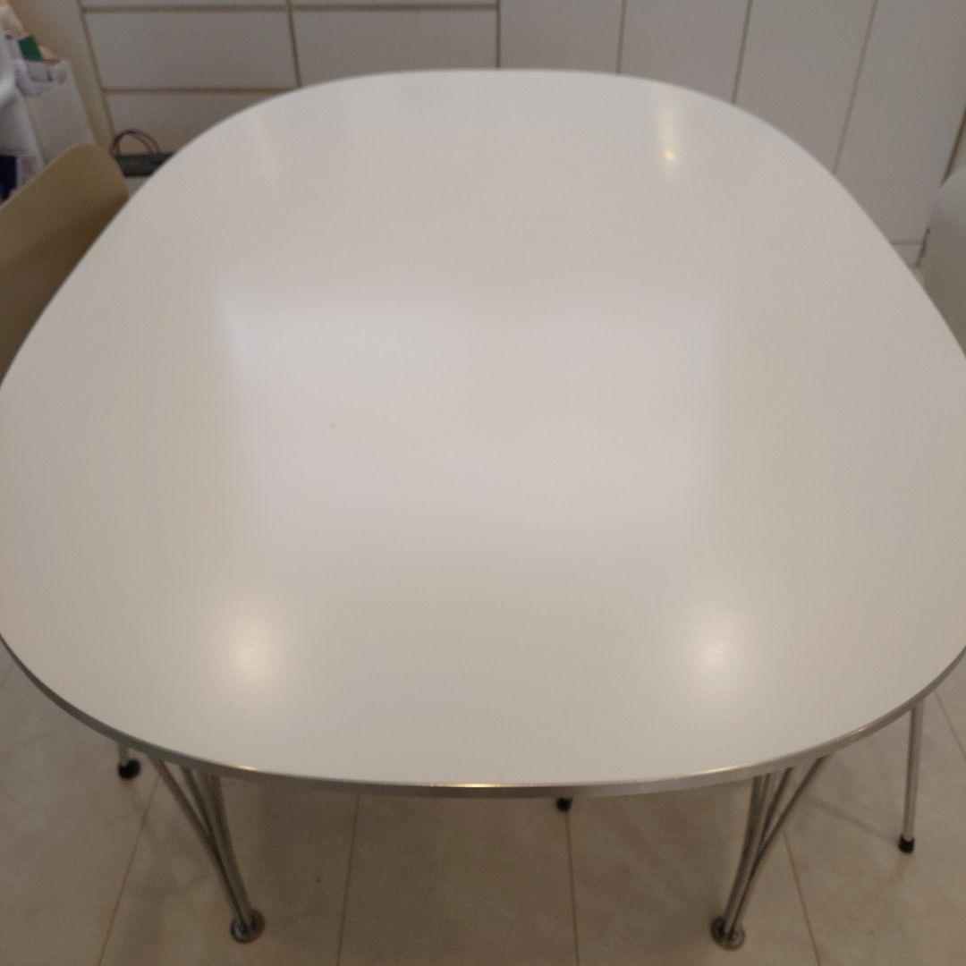 フリッツハンセン スーパー楕円テーブル Bテーブル 白150✕100