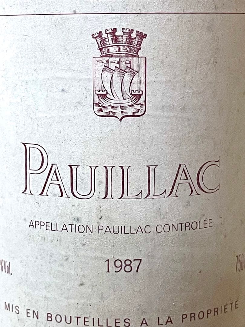 葡*萄様 ラ　トゥール　ポイヤック　1987　750ml