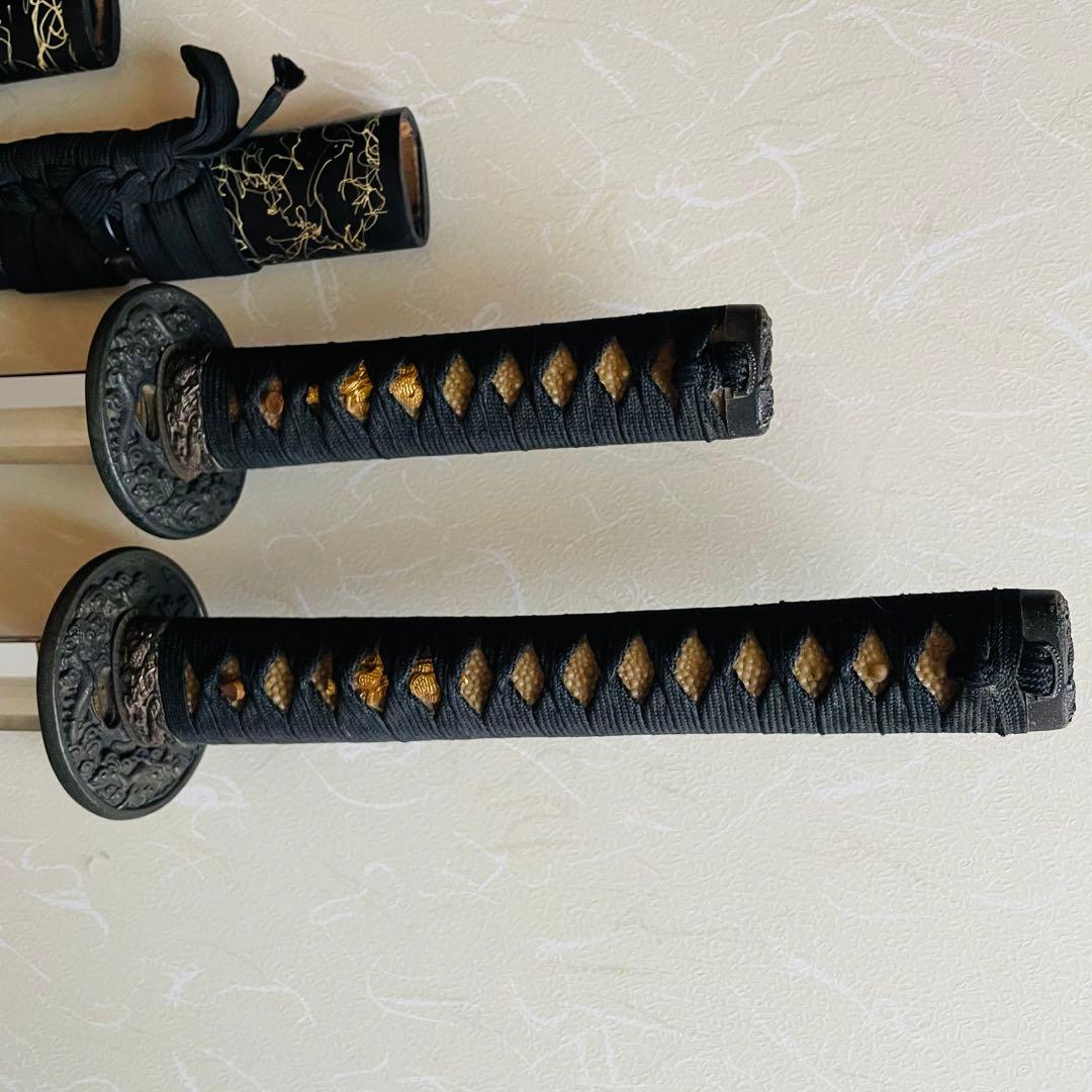 模造刀 日本刀 武具 刀剣 居合刀 2本セット 太刀 脇差 w2