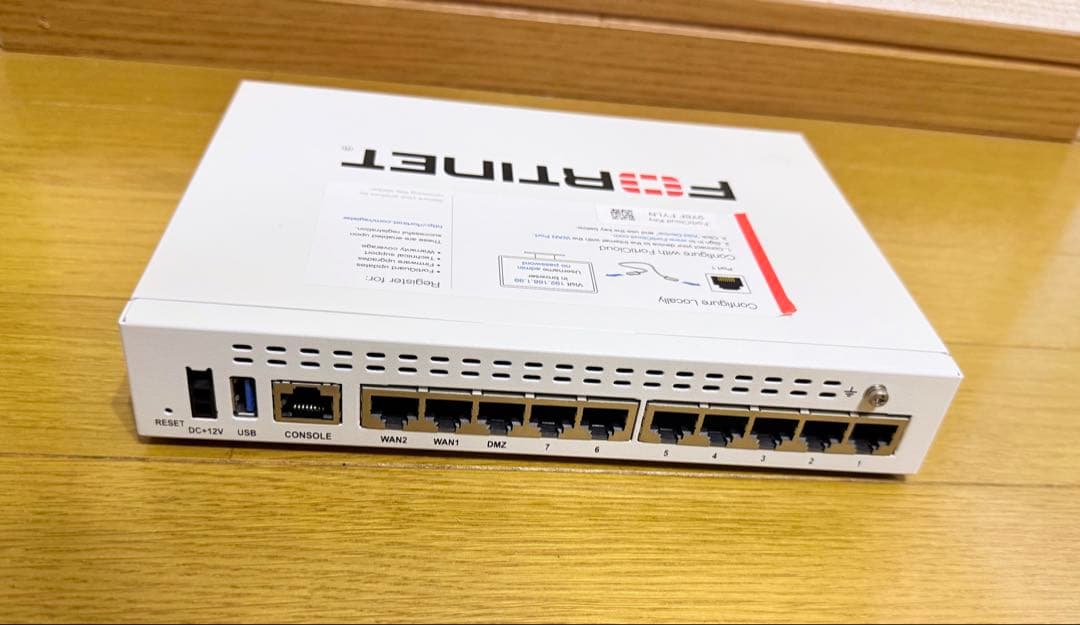 FORTINET FORTIGATE-60E(ライセンス切)【v7.4.9】②