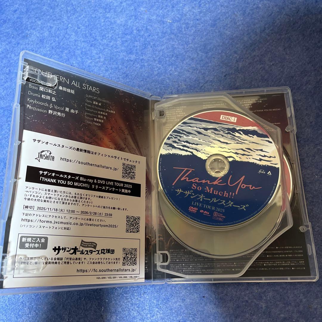 サザンオールスターズ　THANK YOU SO MUCH 完全生産限定盤　DVD