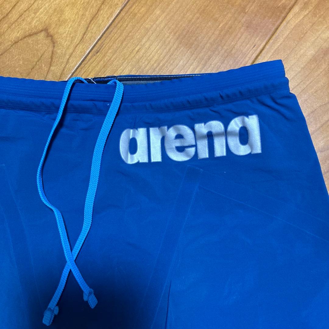 arena 競泳水着 青色 ドローストリング付き
