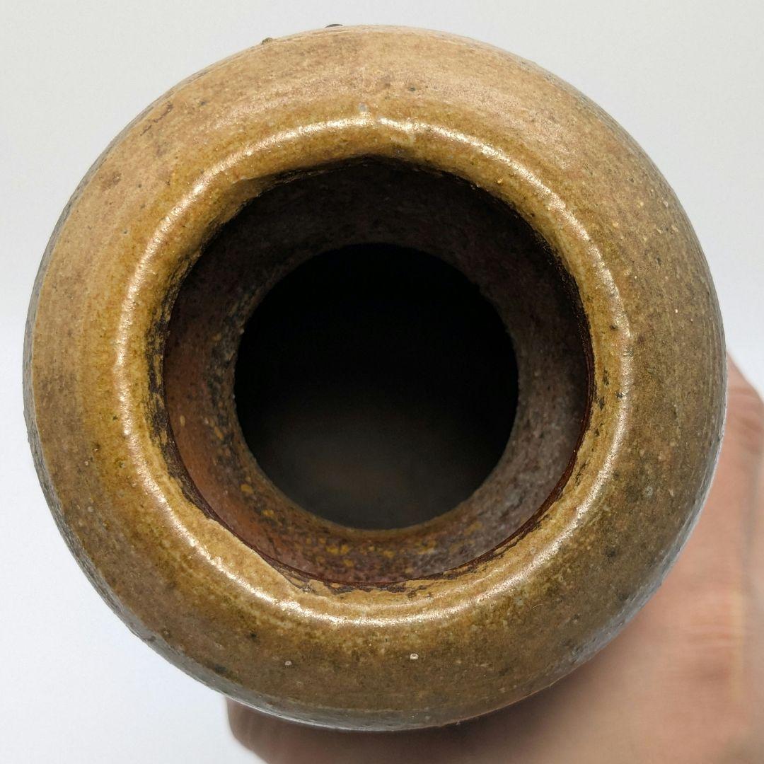 人間国宝 伊勢崎淳 備前焼 花生 共箱 耳付花入 花器 花瓶 華道具 茶道具