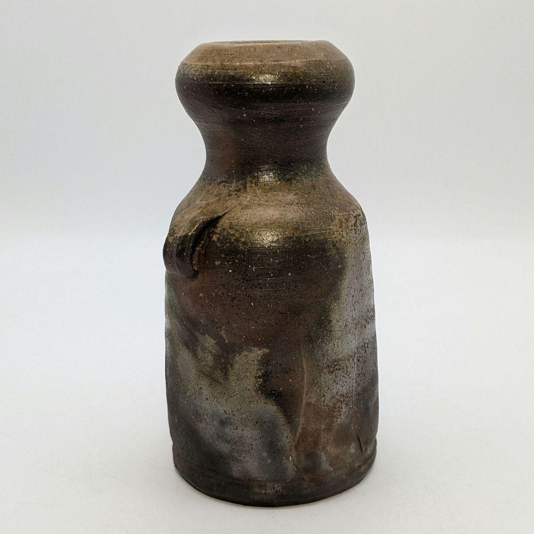 人間国宝 伊勢崎淳 備前焼 花生 共箱 耳付花入 花器 花瓶 華道具 茶道具