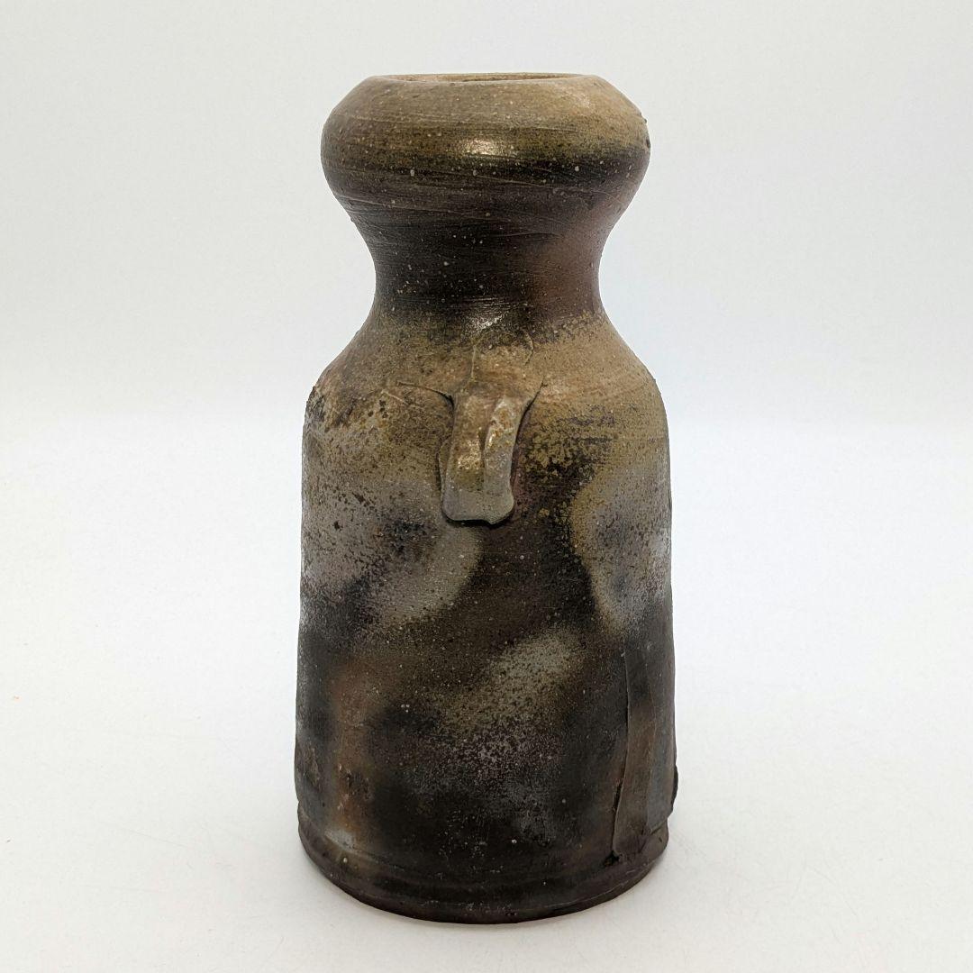 人間国宝 伊勢崎淳 備前焼 花生 共箱 耳付花入 花器 花瓶 華道具 茶道具