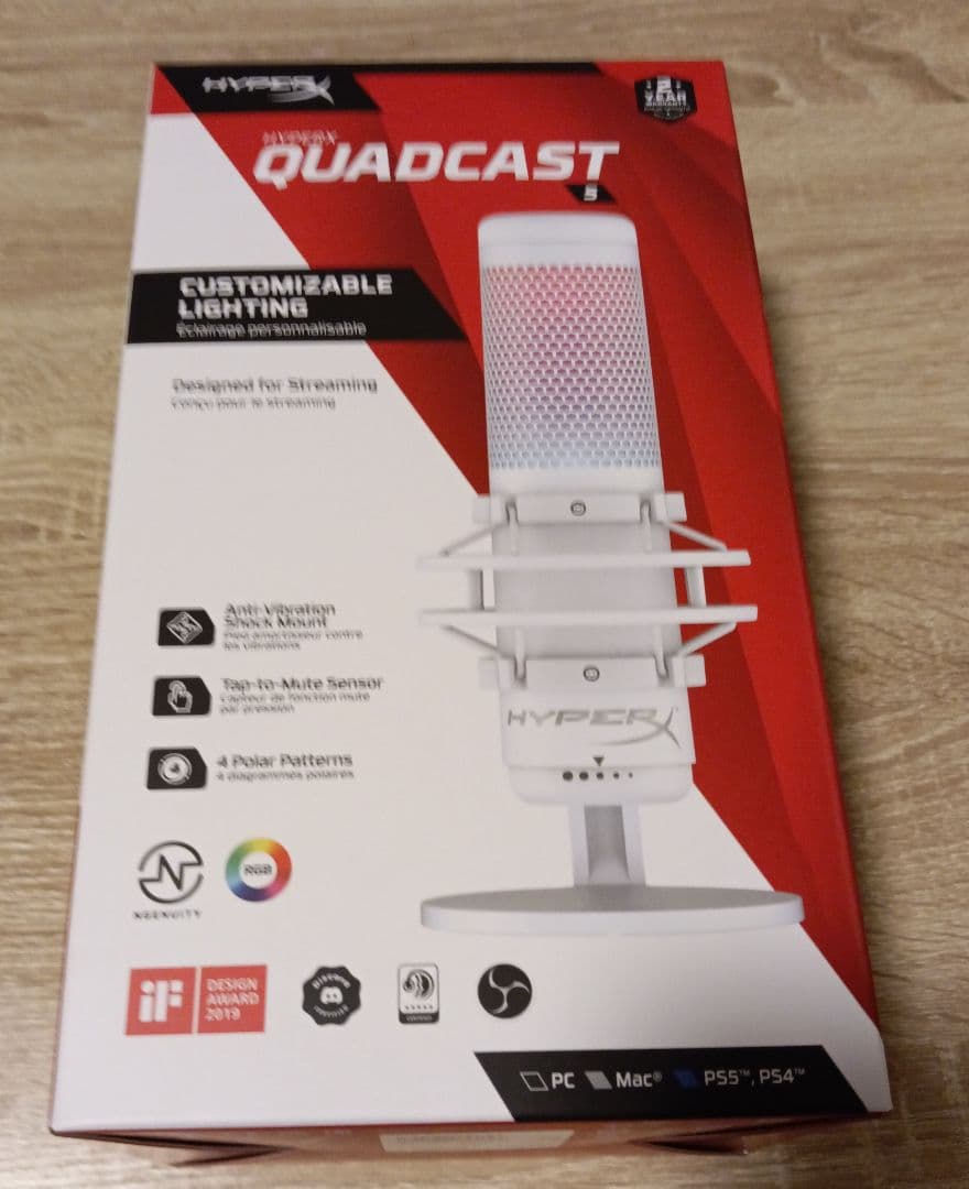 HyperX QuadCast S PC,PS4,PS5使用可能 519P0AA