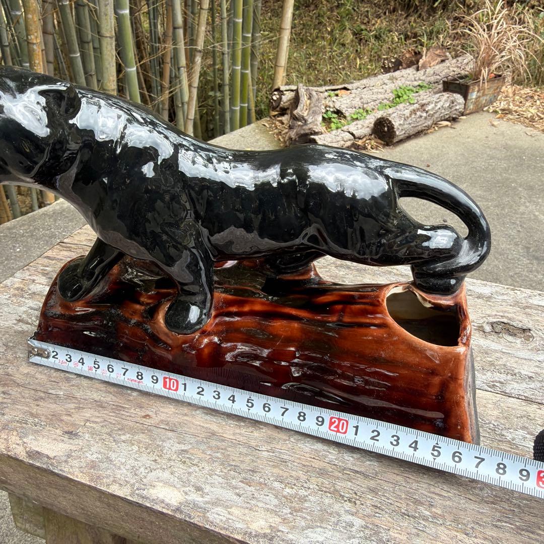 激レアブラックパンサー 陶器　置物　ミッドセンチュリー　ヴィンテージ50-60s