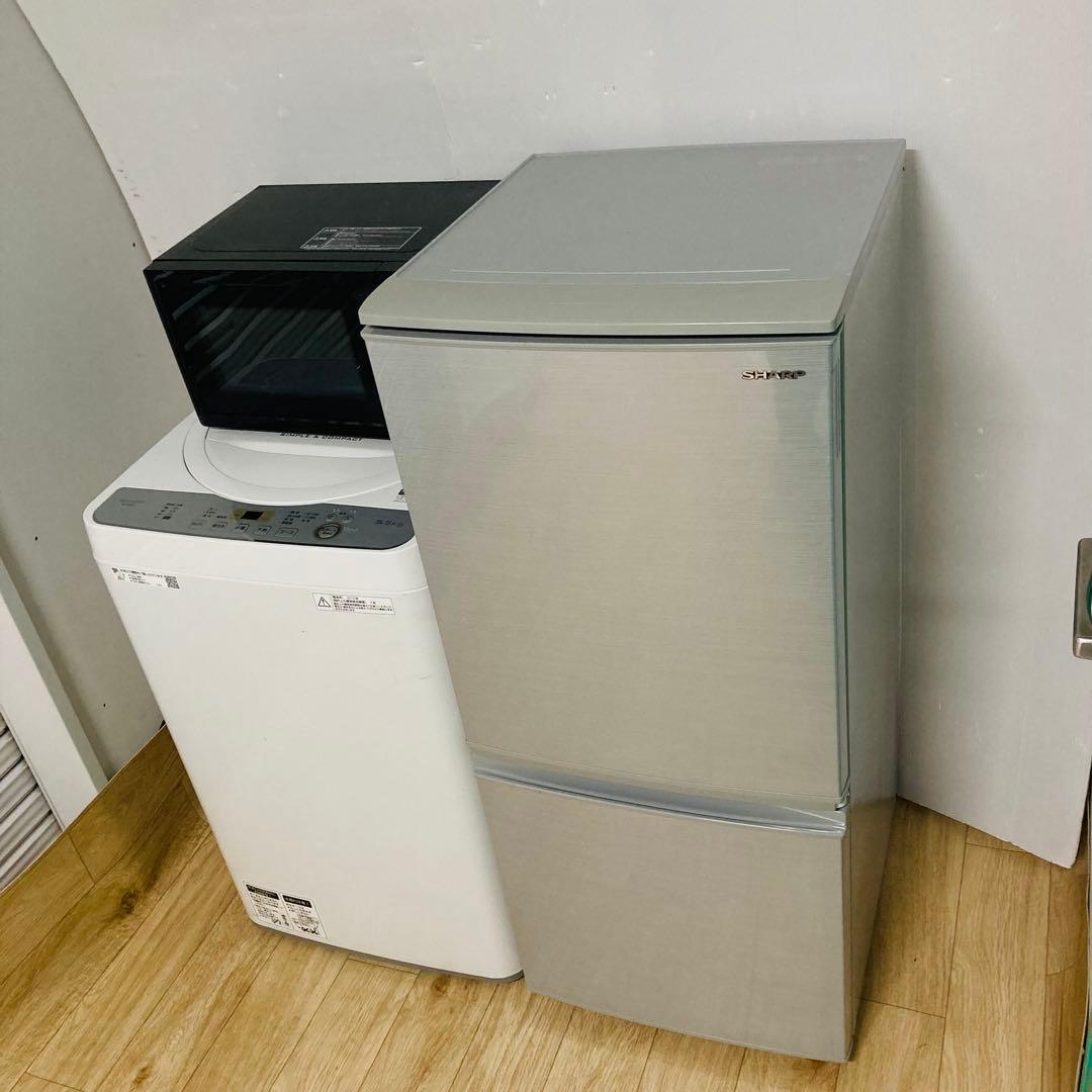 豪華美品シャープブランド一人暮らし家電セット❗️大阪、大阪近郊配送と設置無料❗️7
