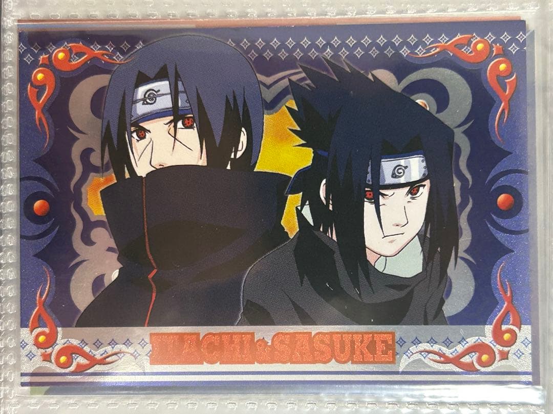 ナルト　カード　NARUTO エッチングカード　うちはイタチ　サスケ