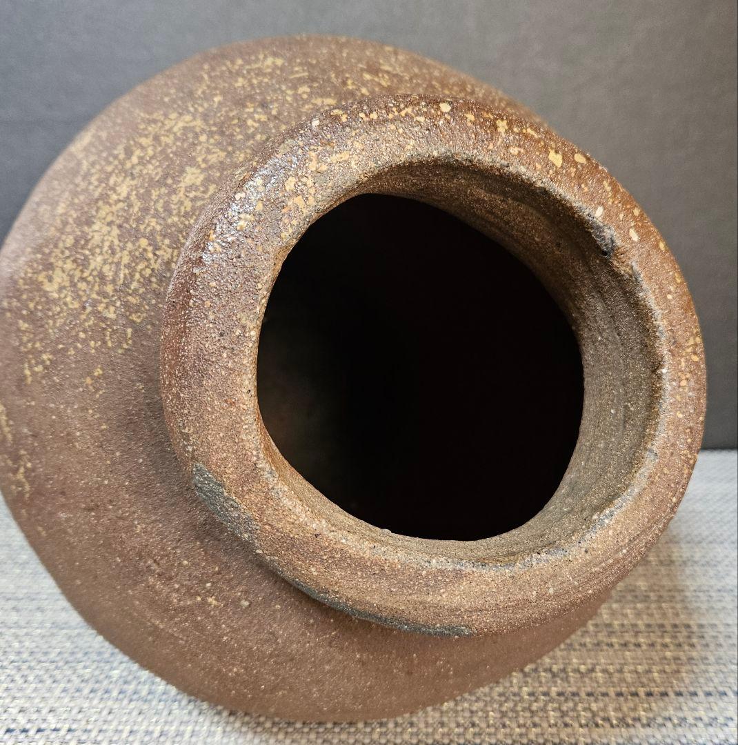 江戸時代　古常滑系　壺　種壺　花入　 花生　インテリア　オブジェ　高26.7cm
