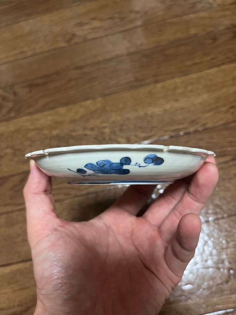 まとめて三脚無傷完品　古平戸　花鳥　民藝　民芸　藍九谷　初期伊万里　古染付