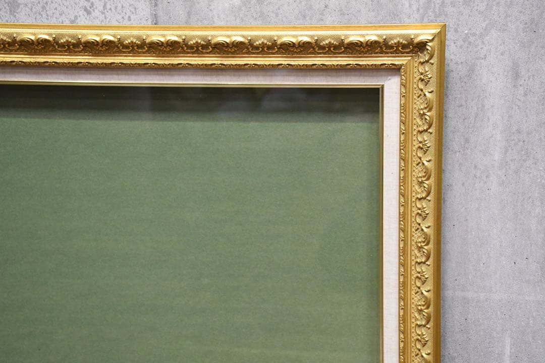 ECE143 ゴールドレリーフ 空額 油彩額 F10号 アクリル 油彩用 額縁