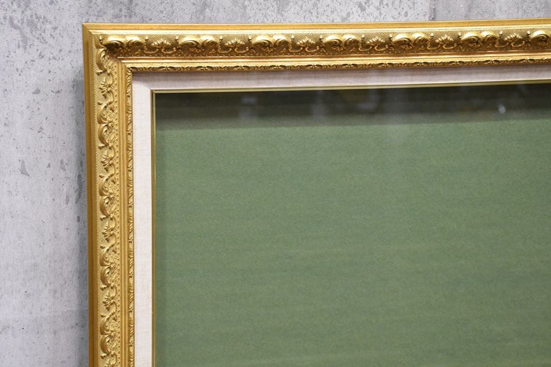 ECE143 ゴールドレリーフ 空額 油彩額 F10号 アクリル 油彩用 額縁