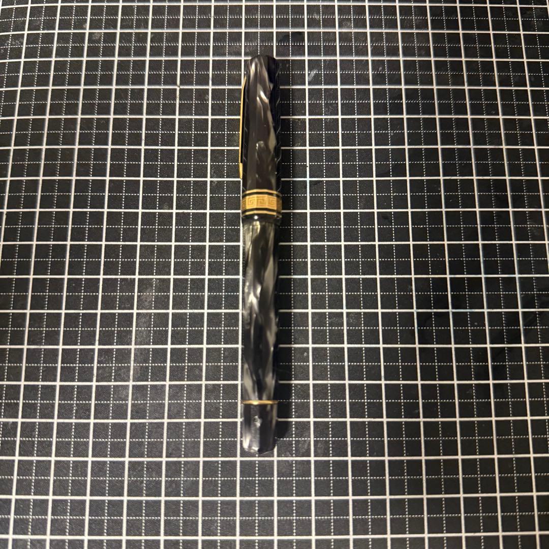 オマス 万年筆 ダーマ グレーマーブル