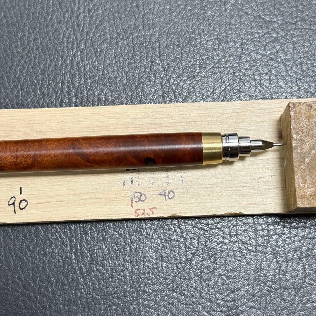 104花梨瘤　木製シャーペン　最強低重心　真鍮