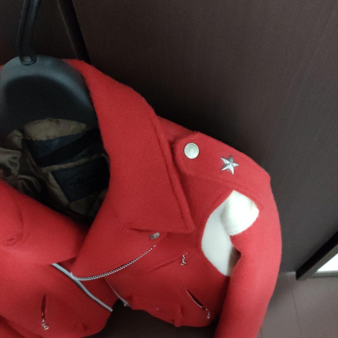 SCHOTT×STUSSY　コート　レッド